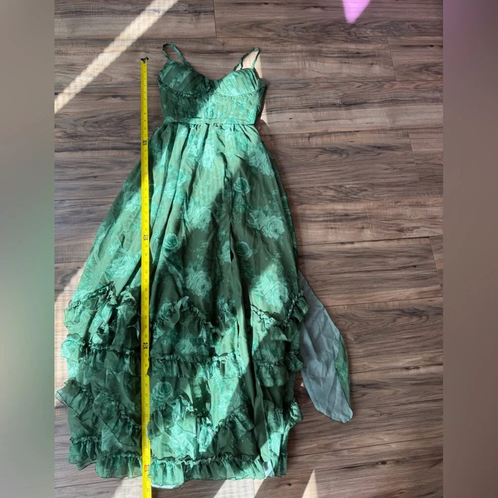 Green Floral Cottagecore Etheral Forest Fairy Vibes Formal Dress – NWT - Picture 10 of 11